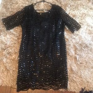 Black sequin dress